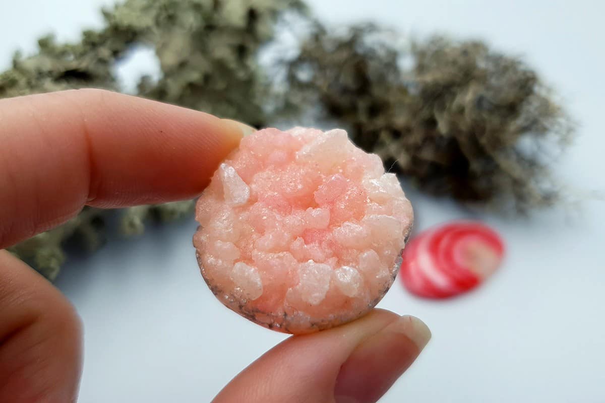 4 pcs Faux Pink Stones from Polymer Clay (Set #5) Cabochons SweetyBijou Cabochons   