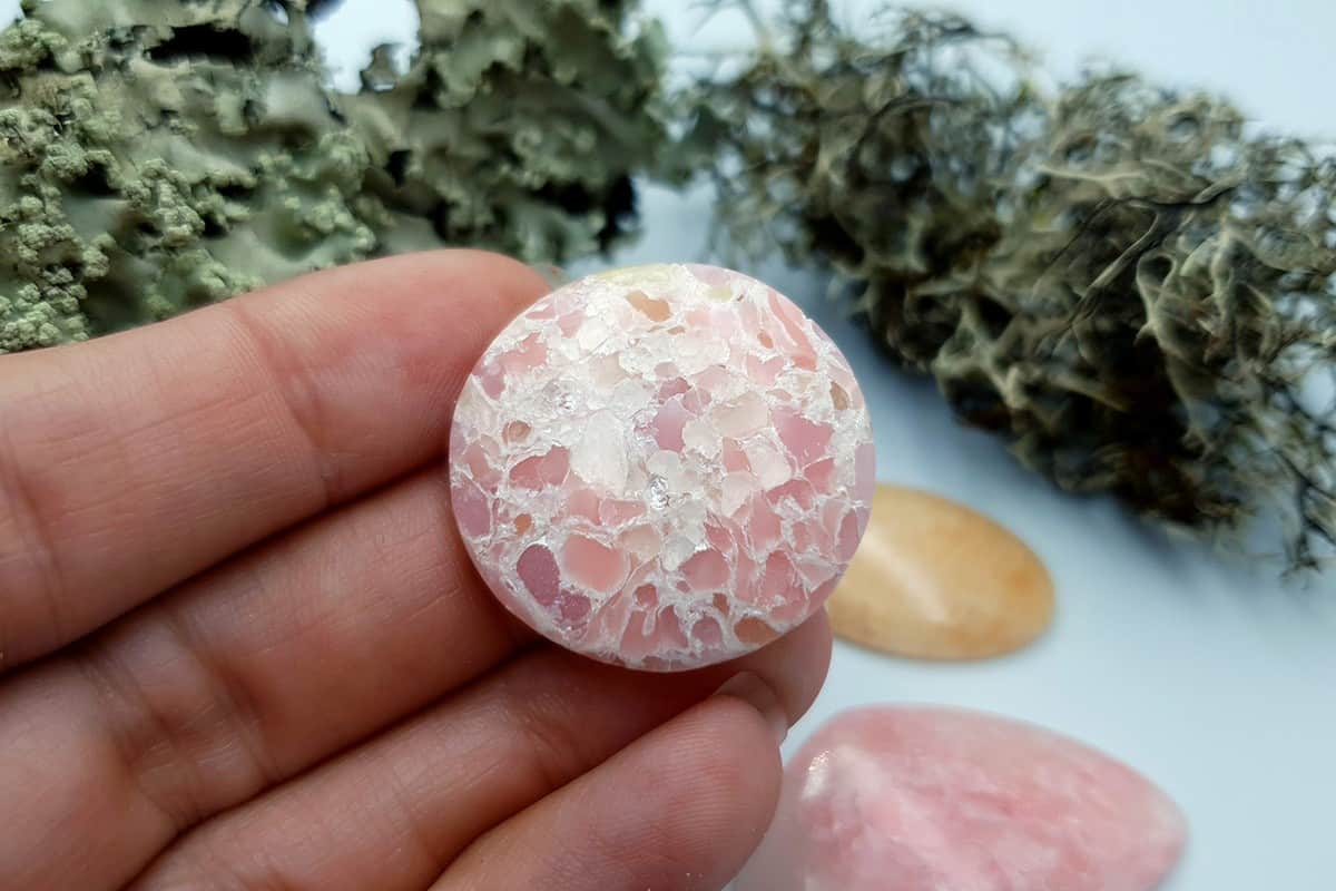 3 pcs Faux Pink Stones from Polymer Clay (Set #7) Cabochons SweetyBijou Cabochons   