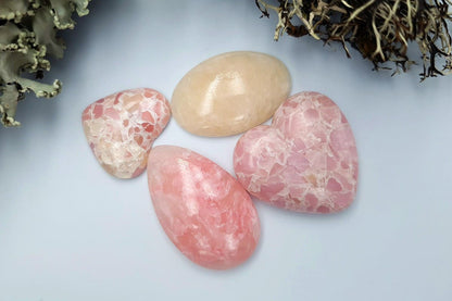 4 pcs Faux Pink Stones from Polymer Clay (Set #8) Cabochons SweetyBijou Cabochons Default Title  