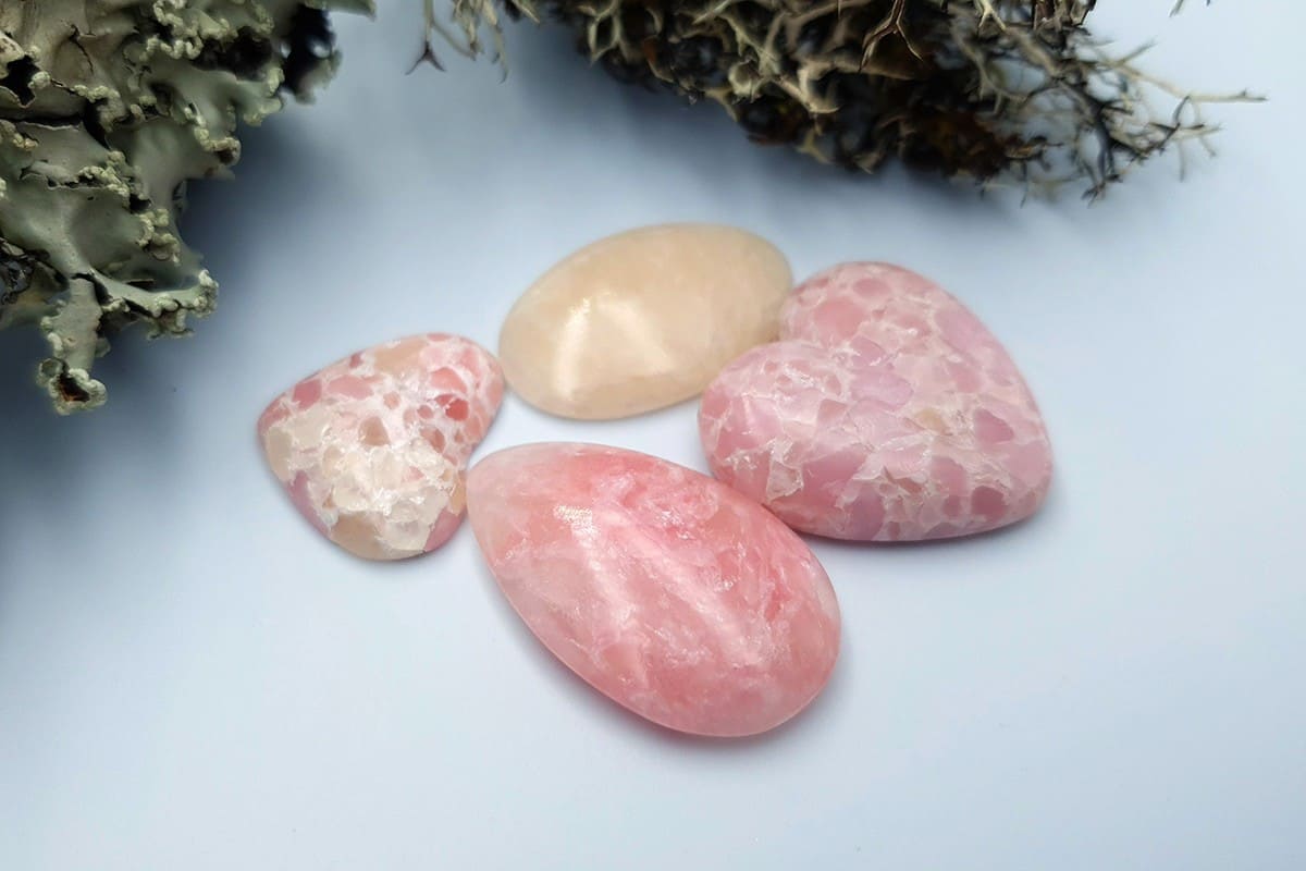 4 pcs Faux Pink Stones from Polymer Clay (Set #8) Cabochons SweetyBijou Cabochons   