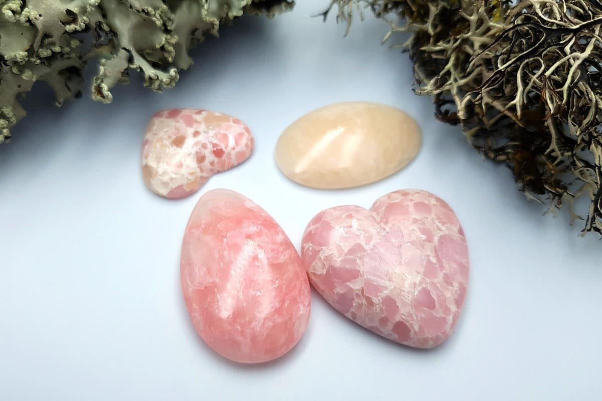 4 pcs Faux Pink Stones from Polymer Clay (Set #8) Cabochons SweetyBijou Cabochons   