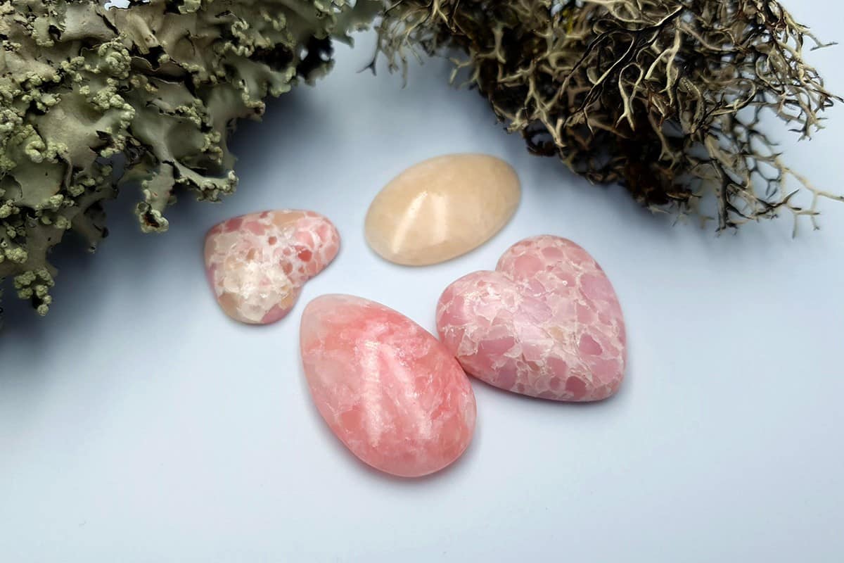 4 pcs Faux Pink Stones from Polymer Clay (Set #8) Cabochons SweetyBijou Cabochons   