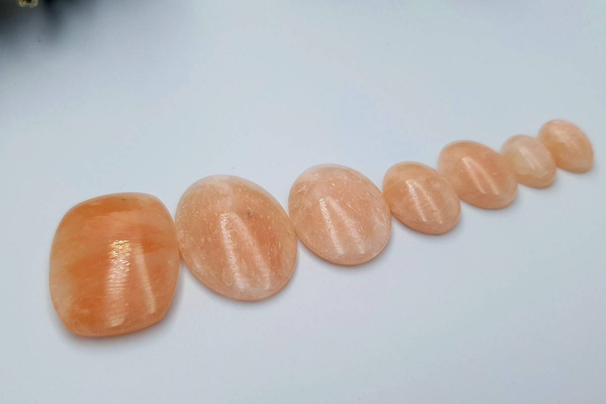 7 pcs Faux Pink Stones from Polymer Clay (Set #12) Cabochons SweetyBijou Cabochons   