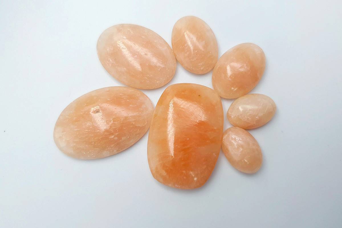 7 pcs Faux Pink Stones from Polymer Clay (Set #12) Cabochons SweetyBijou Cabochons   