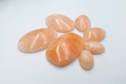 7 pcs Faux Pink Stones from Polymer Clay (Set #12) Cabochons SweetyBijou Cabochons Default Title  