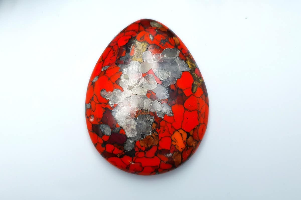 Bead Faux Red Jasper from Polymer Clay (Set #4) Cabochons SweetyBijou Cabochons Default Title  