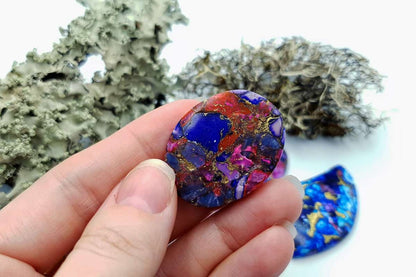 4 Cabochones Faux Turquoise from Polymer Clay #3 Cabochons SweetyBijou Cabochons   