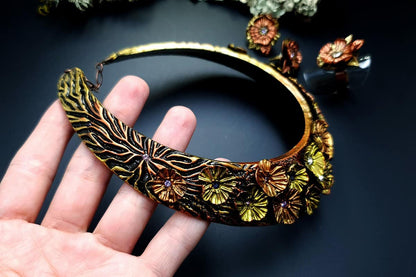 Flowers in Metal 2 Jewelry Set Jewelry Set SweetyBijou Jewelry   