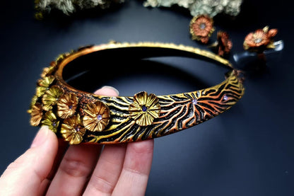 Flowers in Metal 2 Jewelry Set Jewelry Set SweetyBijou Jewelry   