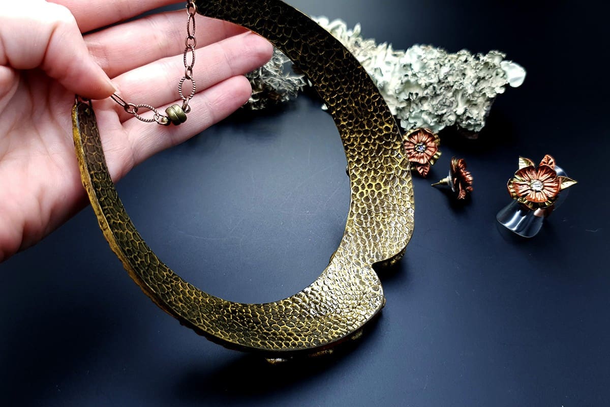 Flowers in Metal 2 Jewelry Set Jewelry Set SweetyBijou Jewelry   