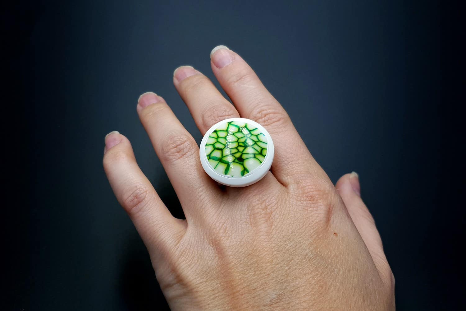 "Green cells" Ring Ring SweetyBijou Jewelry   