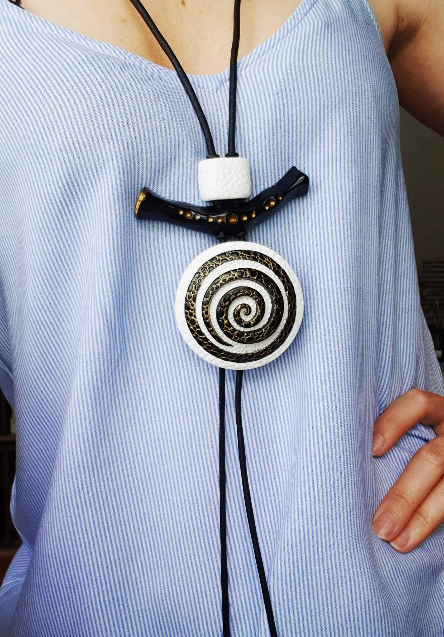 Yin-Yang Swirl Pendant - Cosmic Infinity Pendant SweetyBijou Jewelry   