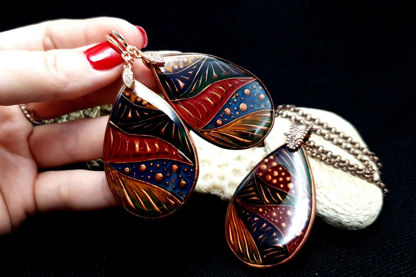 "Colorful Doodle" Earrings Earrings SweetyBijou Jewelry   