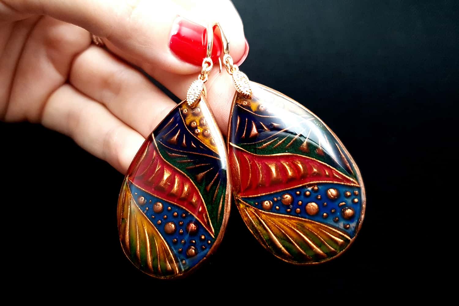 "Colorful Doodle" Earrings Earrings SweetyBijou Jewelry   