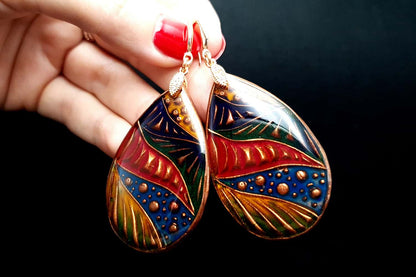 "Colorful Doodle" Earrings Earrings SweetyBijou Jewelry   