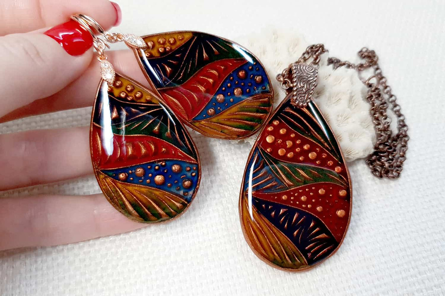 "Colorful Doodle" Earrings Earrings SweetyBijou Jewelry   