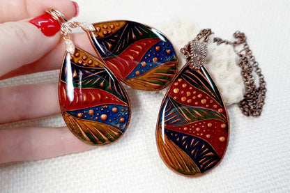 "Colorful Doodle" Earrings Earrings SweetyBijou Jewelry   