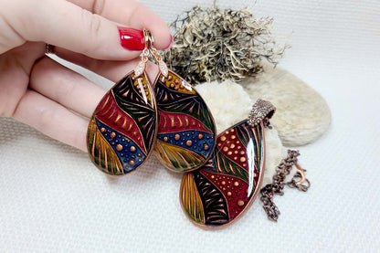 "Colorful Doodle" Earrings Earrings SweetyBijou Jewelry   