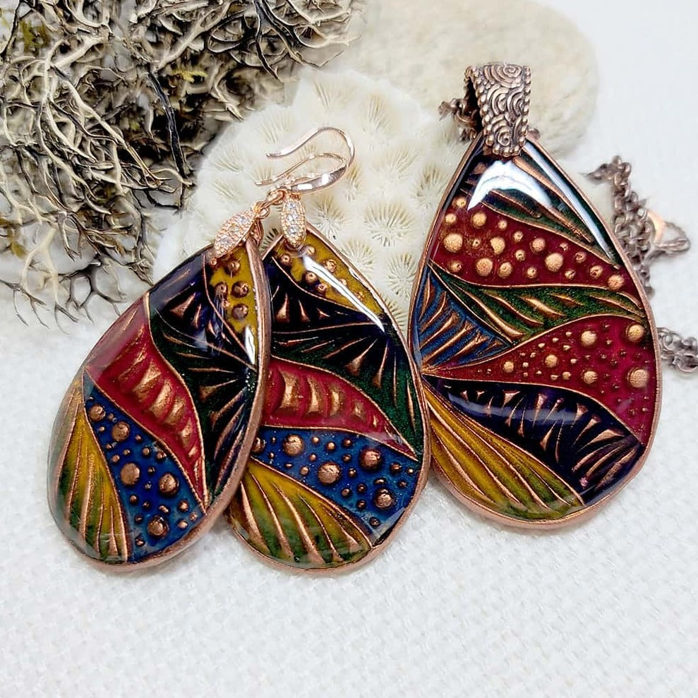 "Colorful Doodle" Earrings Earrings SweetyBijou Jewelry Default Title  
