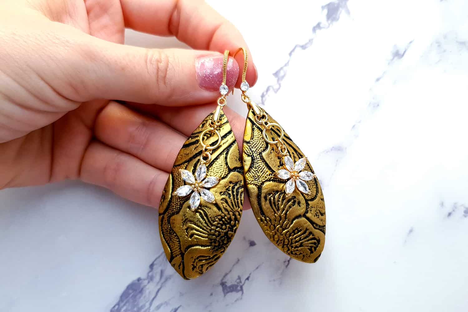 Jewelry Set "Golden Flowers" Jewelry Set SweetyBijou Jewelry   