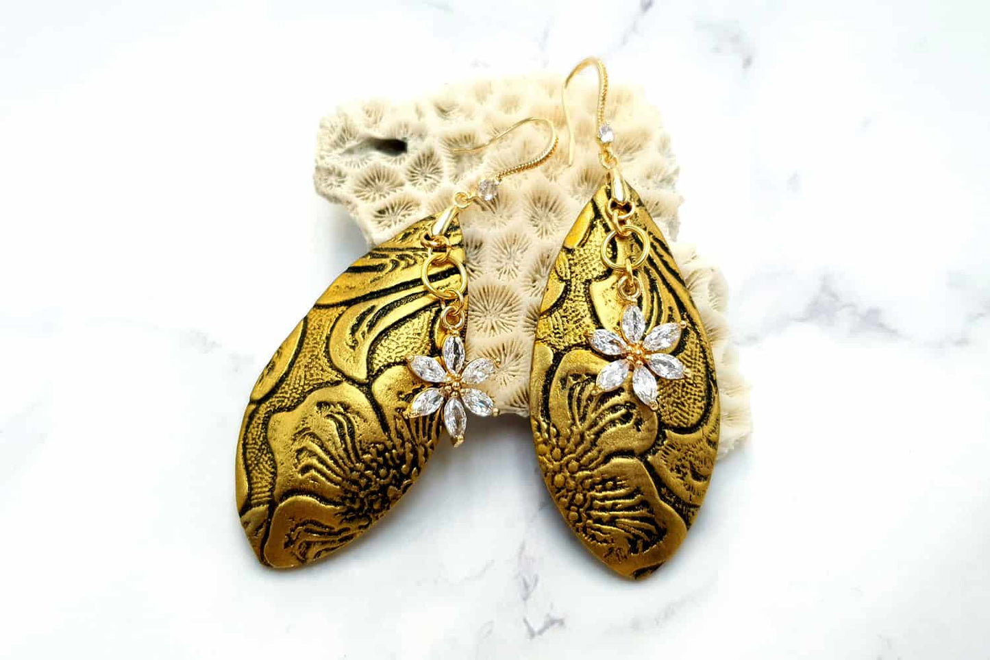 Jewelry Set "Golden Flowers" Jewelry Set SweetyBijou Jewelry   