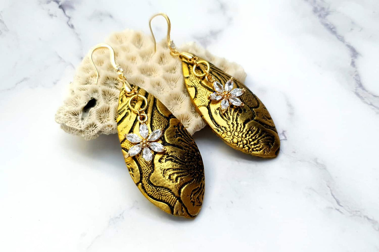 Jewelry Set "Golden Flowers" Jewelry Set SweetyBijou Jewelry   