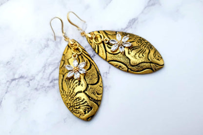 Jewelry Set "Golden Flowers" Jewelry Set SweetyBijou Jewelry   