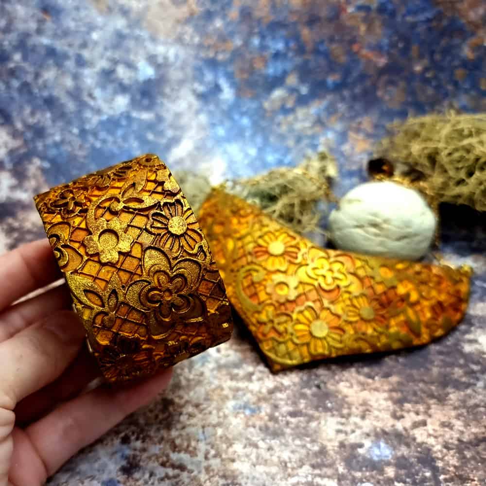 Unique Jewelry Set "Golden Ages" Polymer clay Jewelry Set SweetyBijou Jewelry   