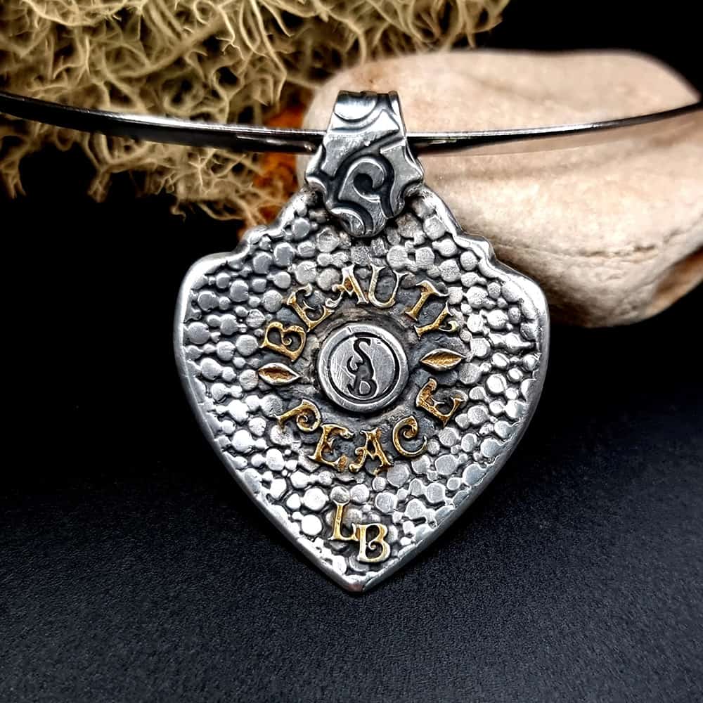 Silver Pendant with Red CZ Pendant SweetyBijou Jewelry   