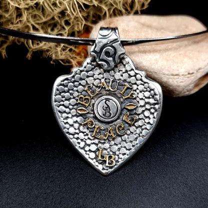 Silver Pendant with Red CZ Pendant SweetyBijou Jewelry   