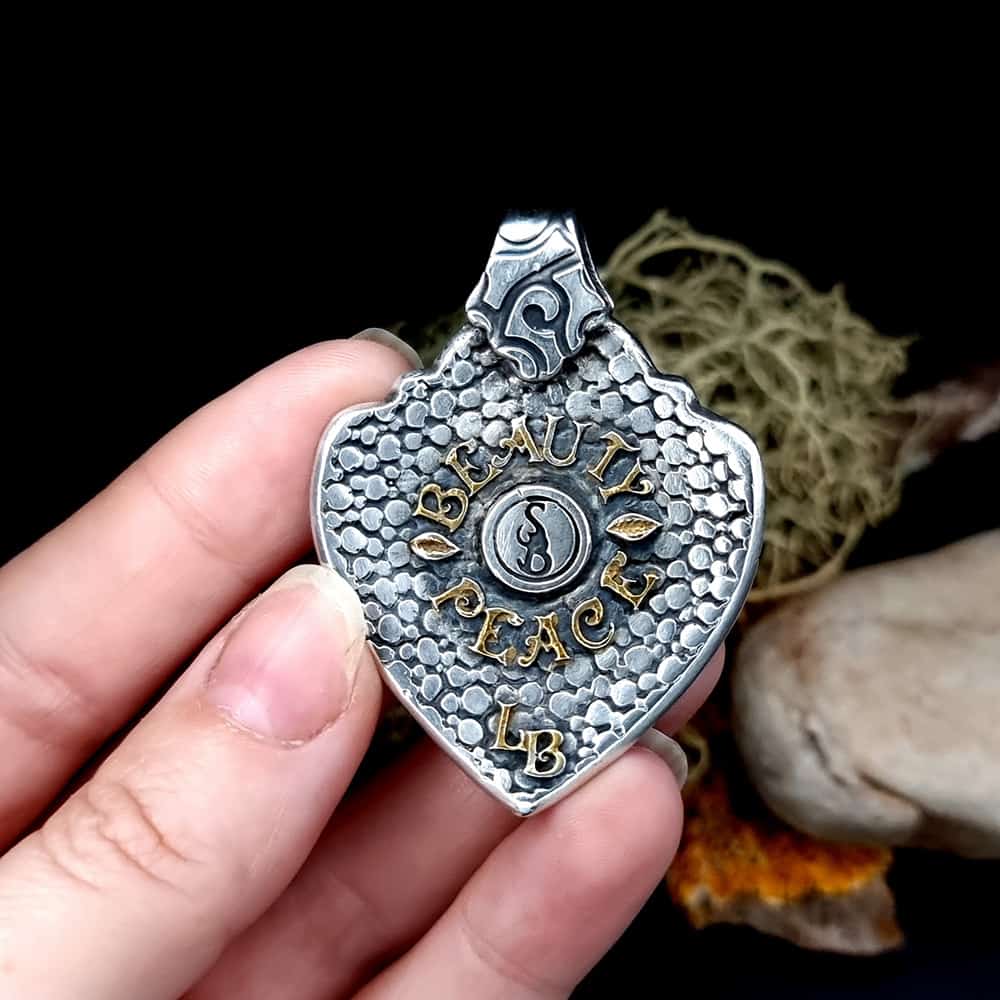 Silver Pendant with Red CZ Pendant SweetyBijou Jewelry   