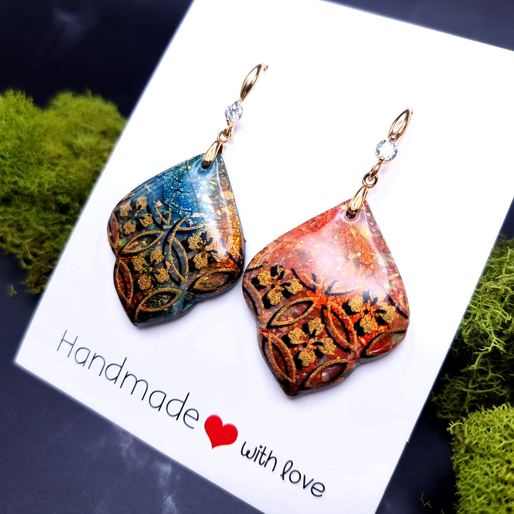 Cathedral Hues Drop Earrings - Perfect Valentine's Day Gift Earrings SweetyBijou Jewelry   