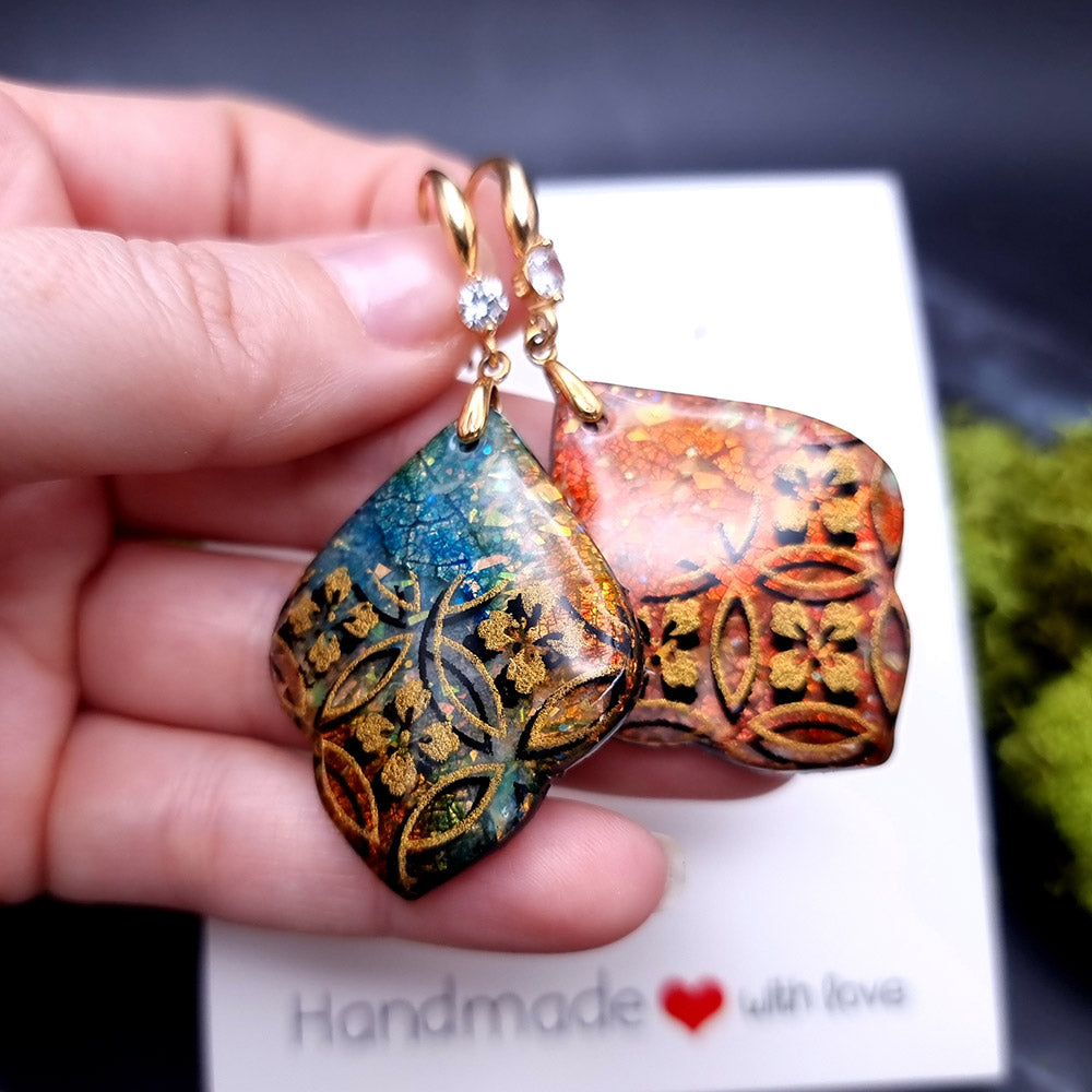 Cathedral Hues Drop Earrings - Perfect Valentine's Day Gift Earrings SweetyBijou Jewelry   