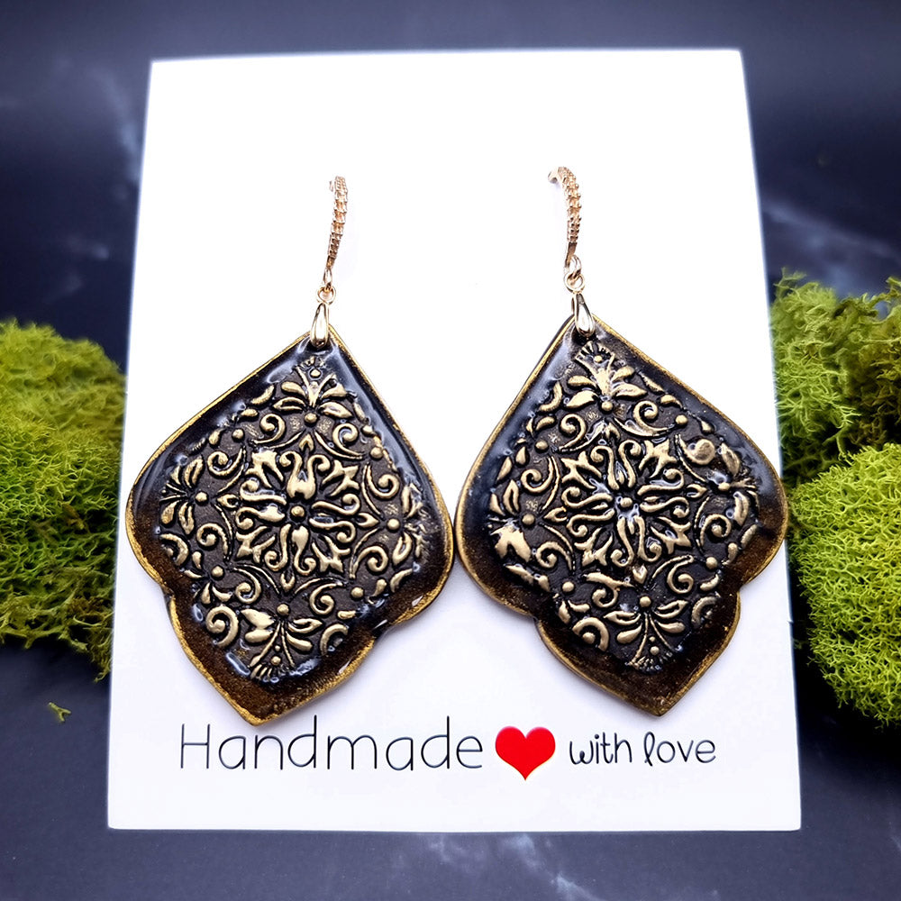 Bronze Filigree Earrings - Sophisticated Gift for Your Beloved Earrings SweetyBijou Jewelry   
