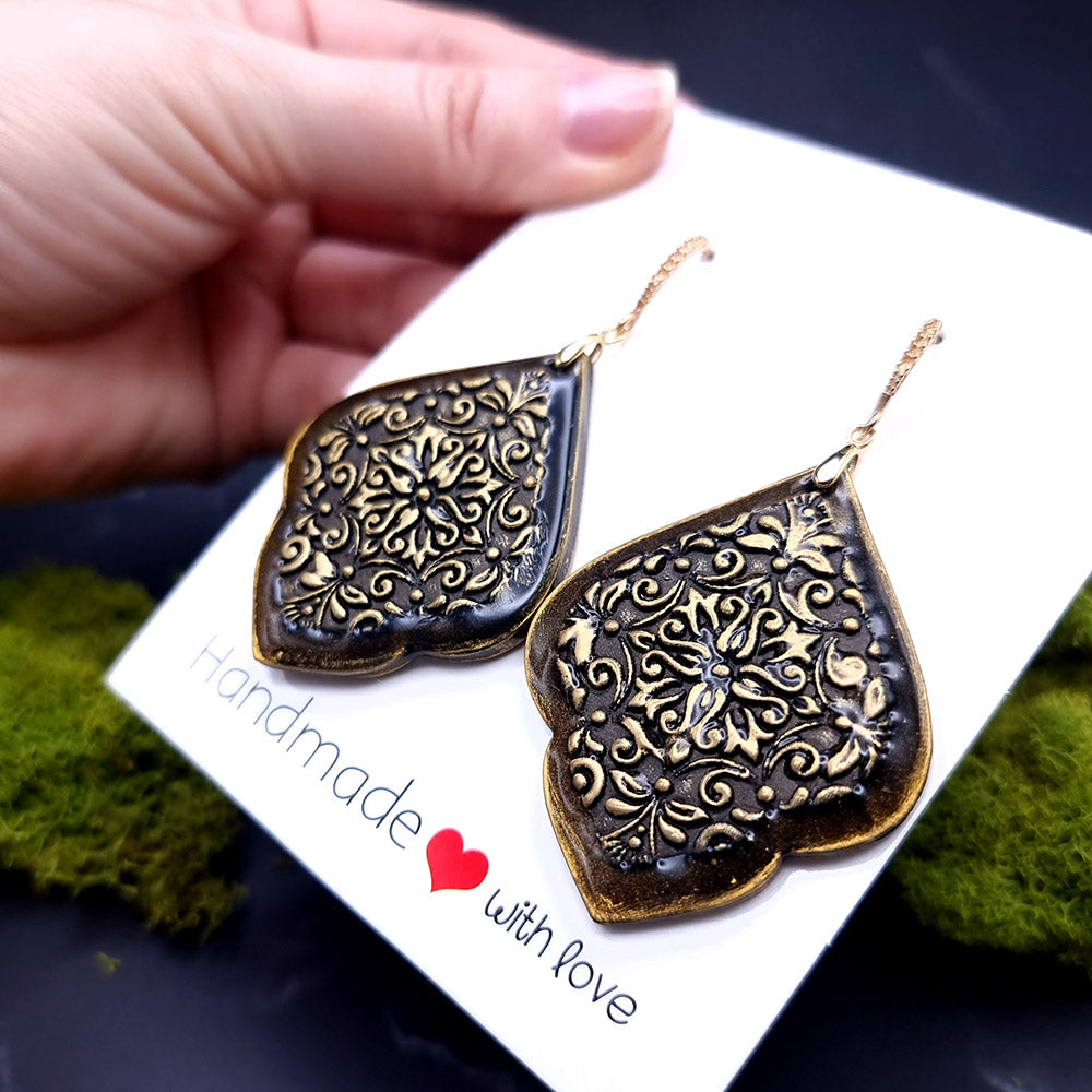 Bronze Filigree Earrings - Sophisticated Gift for Your Beloved Earrings SweetyBijou Jewelry   