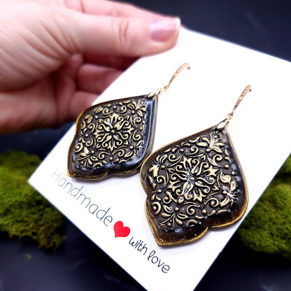 Bronze Filigree Earrings - Sophisticated Gift for Your Beloved Earrings SweetyBijou Jewelry   