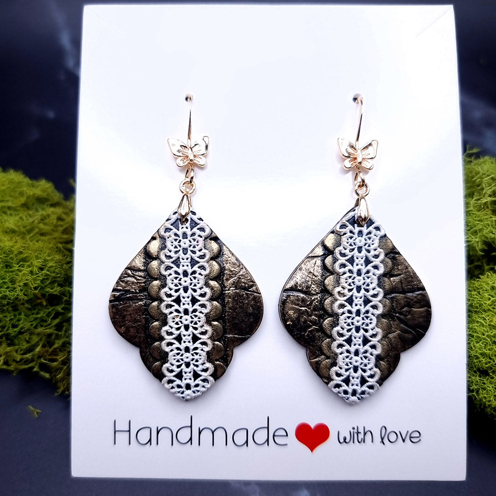 Vintage Lace Charm Earrings - Elegant Gift Earrings SweetyBijou Jewelry   