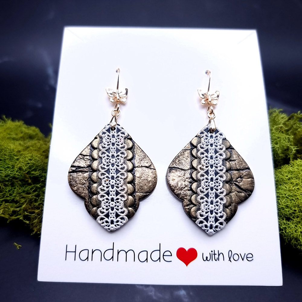 Vintage Lace Charm Earrings - Elegant Gift Earrings SweetyBijou Jewelry   