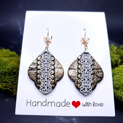 Vintage Lace Charm Earrings - Elegant Gift Earrings SweetyBijou Jewelry   