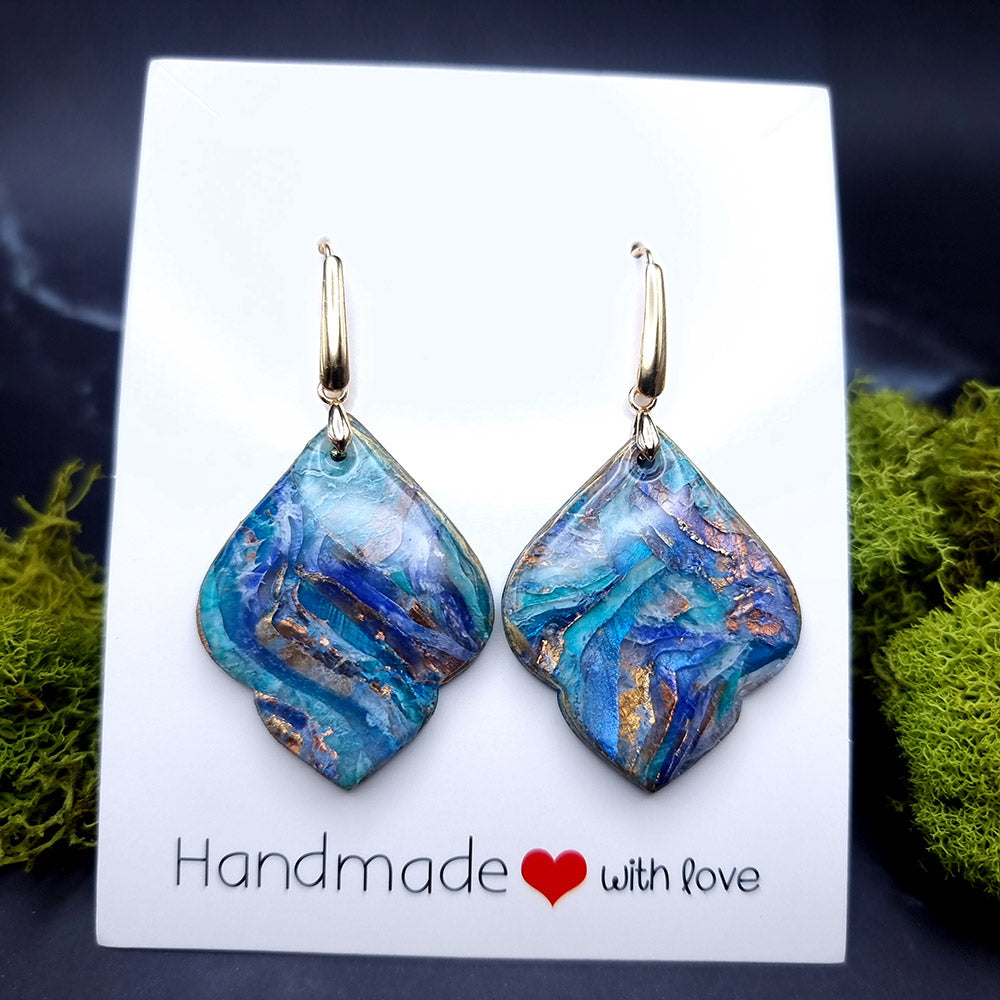 Blue Lagoon Artisan Earrings - Captivating Valentine's Day Adornment Earrings SweetyBijou Jewelry   