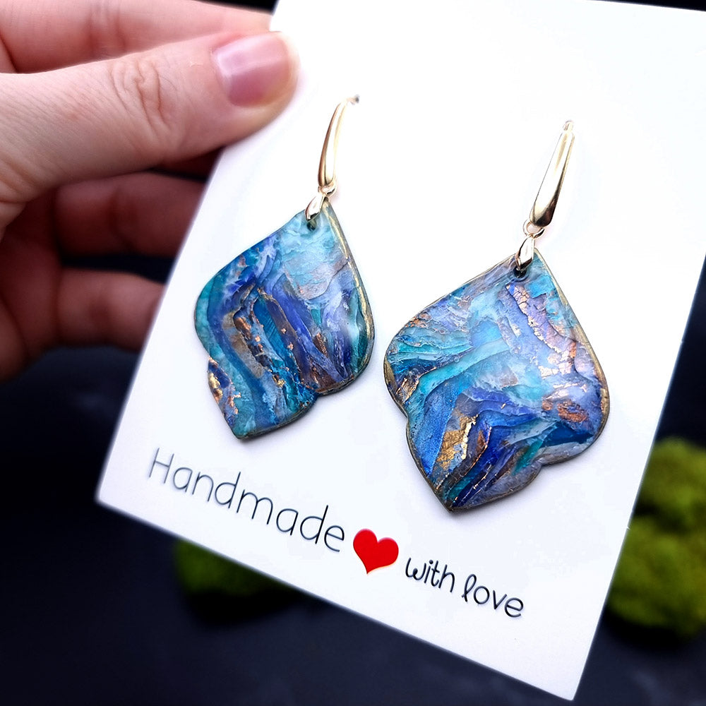 Blue Lagoon Artisan Earrings - Captivating Valentine's Day Adornment Earrings SweetyBijou Jewelry   