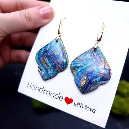 Blue Lagoon Artisan Earrings - Captivating Valentine's Day Adornment Earrings SweetyBijou Jewelry   