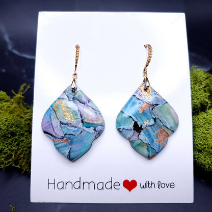 Torn Watercolor Paper Earrings - Mother's Day Gift Earrings SweetyBijou Jewelry   