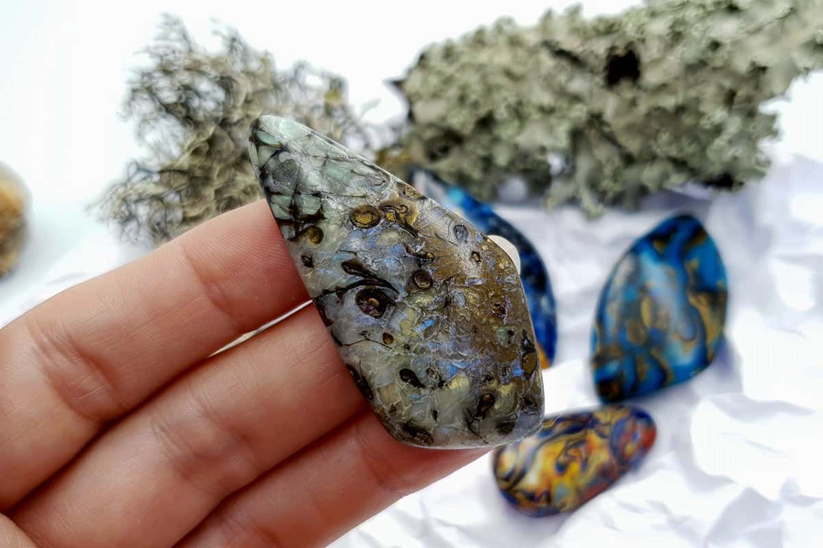 4 pcs Labradorite Pietersite Stone Mix (Set #3) Cabochons SweetyBijou Cabochons   