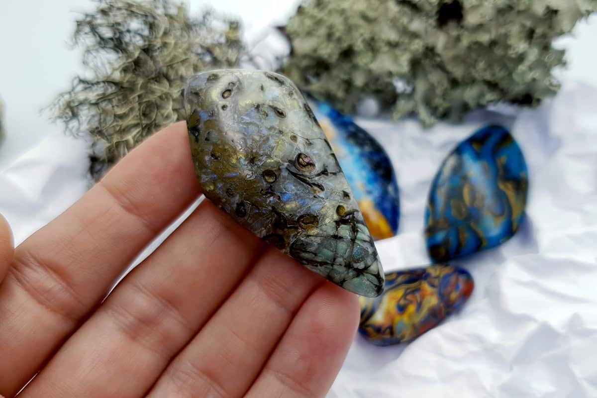 4 pcs Labradorite Pietersite Stone Mix (Set #3) Cabochons SweetyBijou Cabochons   