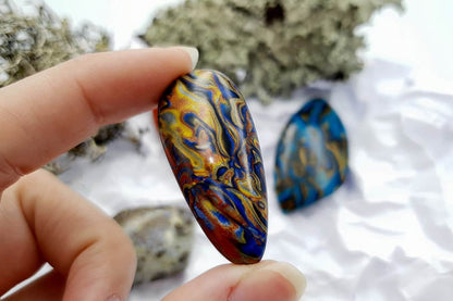 4 pcs Labradorite Pietersite Stone Mix (Set #3) Cabochons SweetyBijou Cabochons   