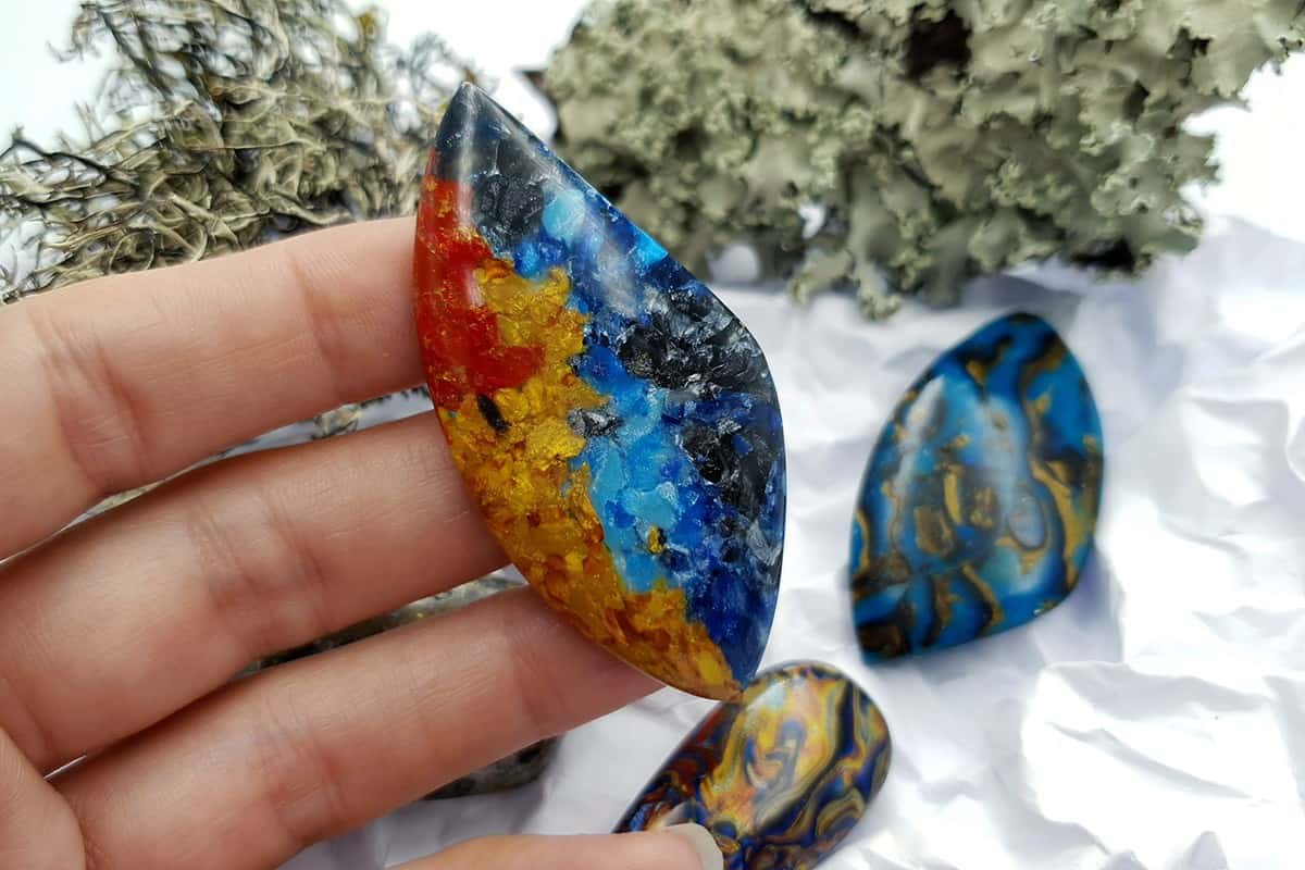 4 pcs Labradorite Pietersite Stone Mix (Set #3) Cabochons SweetyBijou Cabochons   