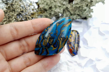 4 pcs Labradorite Pietersite Stone Mix (Set #3) Cabochons SweetyBijou Cabochons   