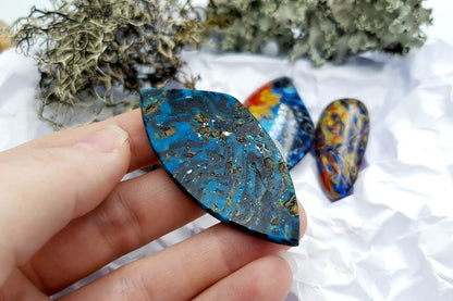 4 pcs Labradorite Pietersite Stone Mix (Set #3) Cabochons SweetyBijou Cabochons   