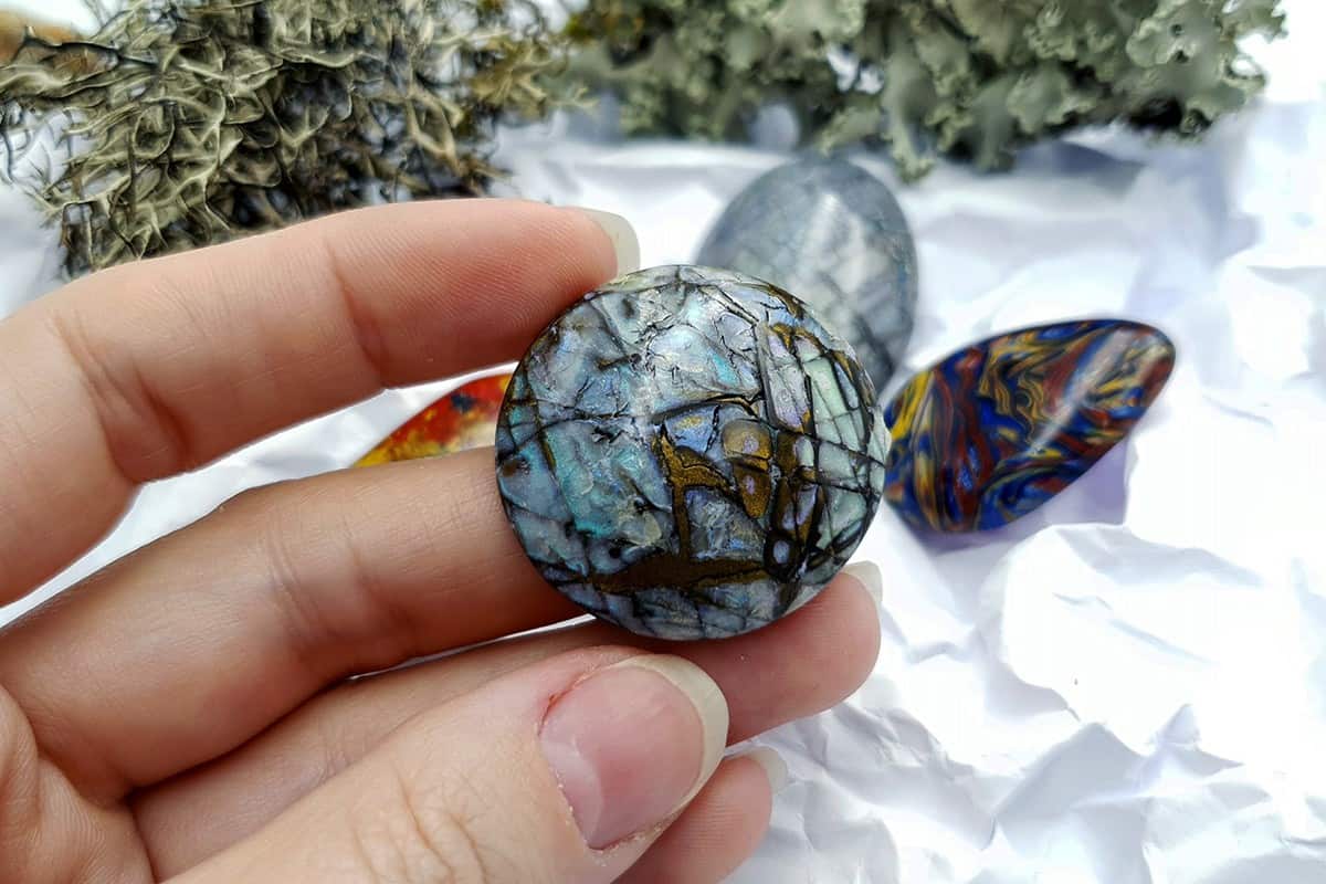 4 pcs Labradorite Pietersite Stone Mix (Set #4) Cabochons SweetyBijou Cabochons   